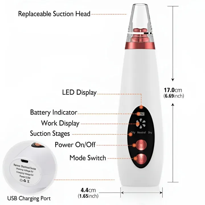 Multi-Functional Rechargeable Electric Blackhead Remover - Image 4